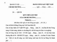 Hướng Dẫn Ban Hành Quy Chế Làm Việc Của Chi Bộ